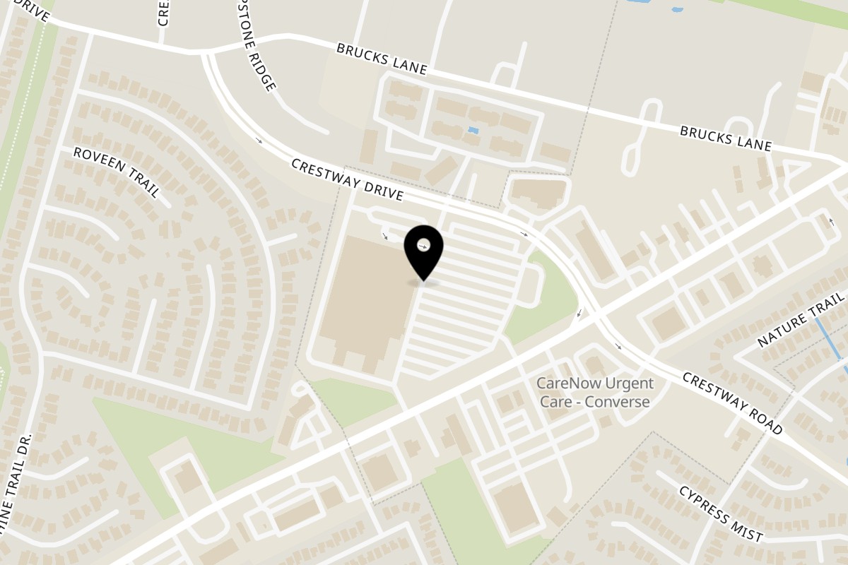 Map showing the location of Charleys Cheesesteaks Converse - FM78 on 8315 FM78 in Converse