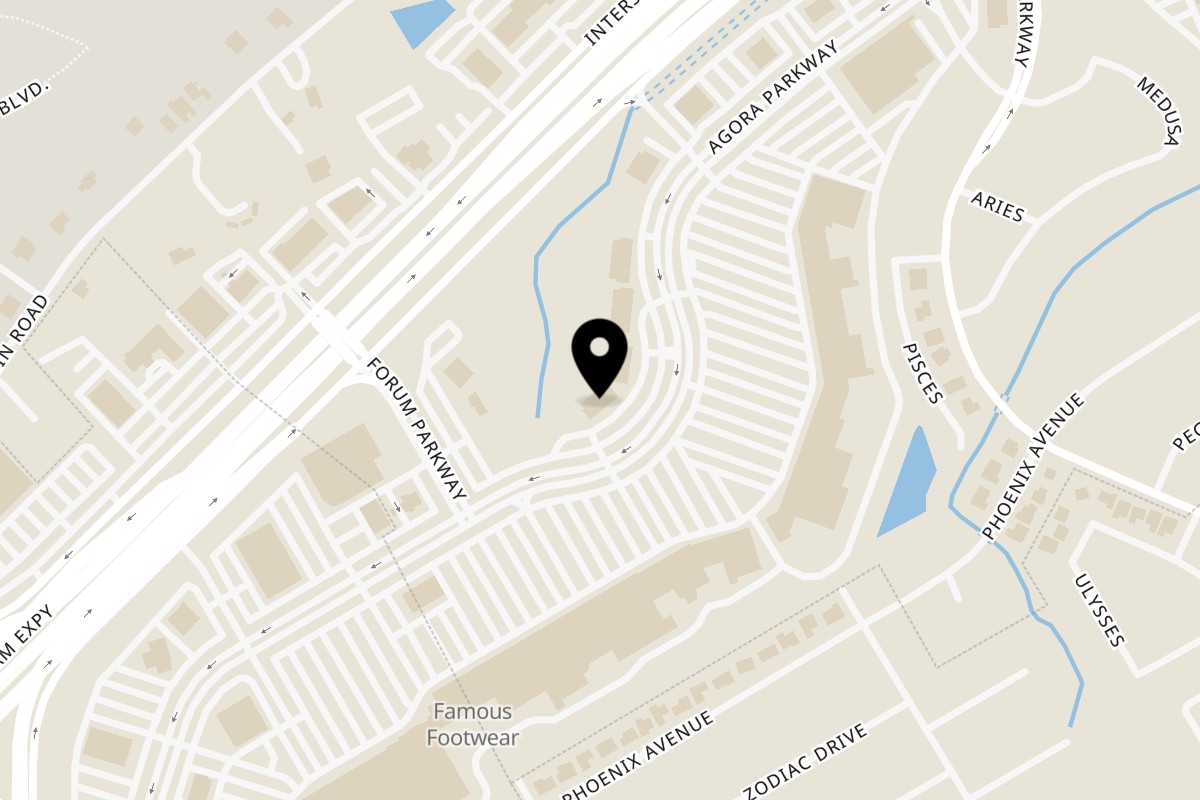 Map showing the location of Charleys Cheesesteaks Forum at Olympia Parkway on 8311 Agora Pkwy #102 in Selma